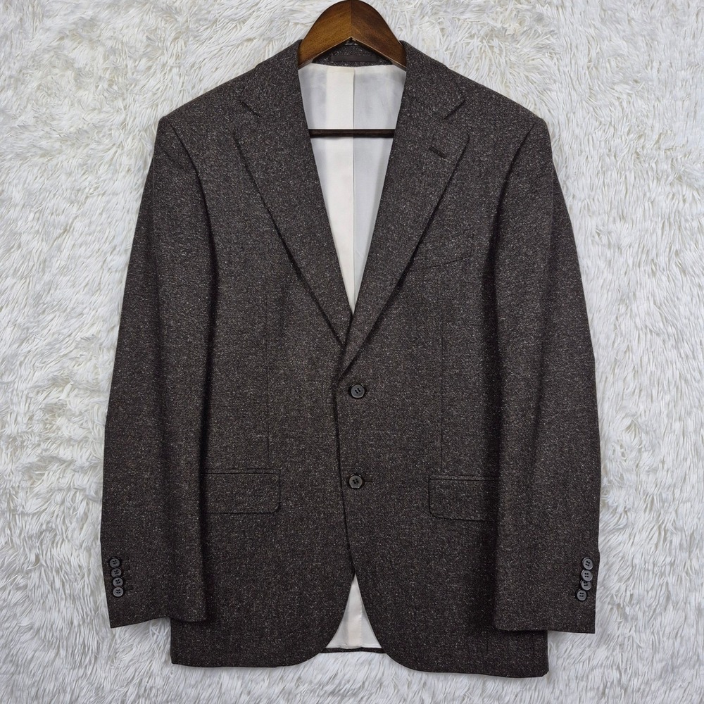 Suitsupply Napoli Int Speckled Brown Zignone Wool Silk Suit 36R 31x30 Luxury